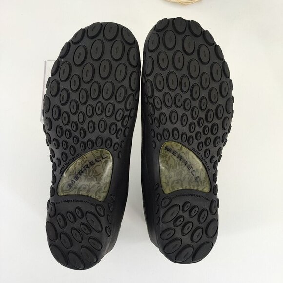 Merrell Woman's Plaza Ballet Black Leather Slip On Ortholite Shoes Size 8.5 - Picture 9 of 9